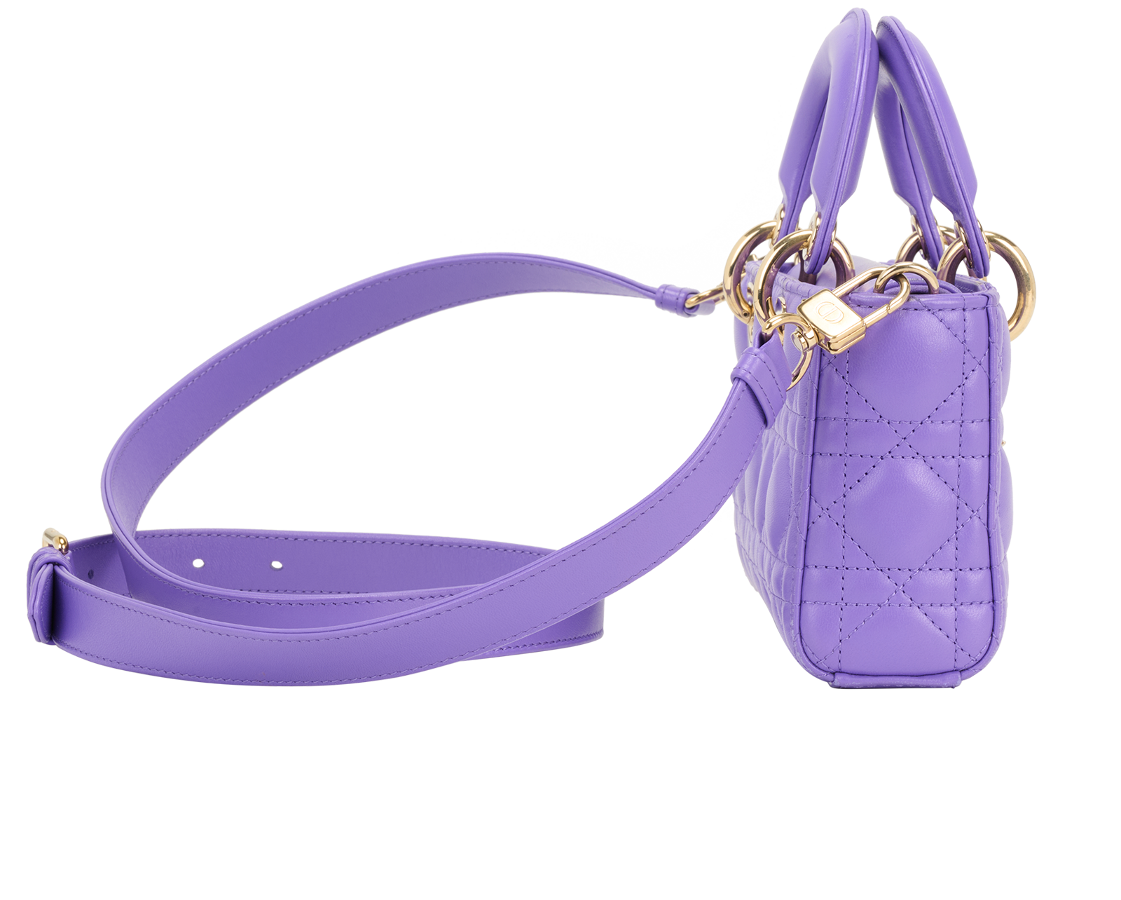 D-Joy Small, &pound;2,800, Handbags, Purple, Leather, Side view